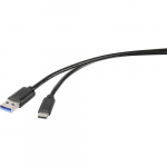 Renkforce RF-4535906 USB-kaabel USB 3.2 Gen 1 (3.1 Gen 1) 1,8 m USB A USB C Must