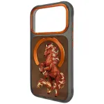 NIMMY juhtme MAGNETIC FANTASY ANIMAL HORSE, htcompatible MagSafe'iga IPHONE 18 Pro Max/17 Pro Max, oran
