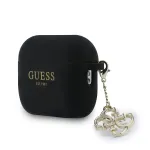 GUESS 4G Charm silikoonist lemiststetud korpus AirPods Pro 3 jaoks, must