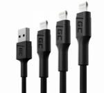 GREEN CELL USB mees - Lightning mees x 3 1.2m LED taustavalgustus