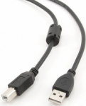 Gembird USB kabel 1.8m, must, meeslaius B