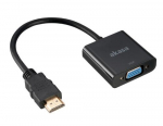 Akasa AK-CBHD15-20BK videojuhe adapter 0,2 m VGA (D-Sub) HDMI A tp (Standard) must