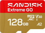 SANDISK 128 GB Extreme GO UHS-I U3 V30 microSDXC mlukaart (SDSQXGN-128G-GN6MN)