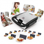 TEFAL Snack Collection Set SW854D (edelstahl/schwarz, 700 Watt, mit 4 Platten-Sets)