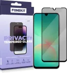 FoneKit Privaatsus+ Tist Kaitsesuus -panssarilasi, Samsung Galaxy A26 (2.5D Tist Kaitsesuus Privaatsuslaast)