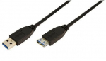 Logilink USB kabel A - A St/Bu 2.00m Verl. must