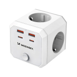 Wozinsky WKZ-4B Power Cube 4x AC 2x USB-A 2x USB-C PD 20 W 4000 W - White
