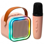 RoGer K12 Bluetooth karaoke seade RGB / 6W / pink