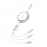 Foneng X113 3-in-1 kaabel 1,1 meetri pikkune valge