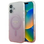 GUESS GUHMP16SHGRCELP iPhone 16 6.1" rowy/pink hardcase IML Glitter Gradient MagSafe