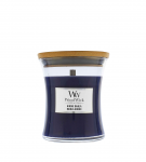 Woodwick Hinoki Dahlia scentsed candle with wooden wick 275 g