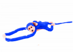 LEAN Toys Mascot Plush Monkey with Baby, Blue 70 cm