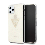 GUESS GUHCN58SGTLGO iPhone 11 Pro zoty/kuldne kva mbris Glitter Triangle