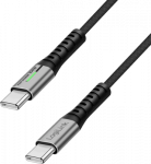 Logilink USB 3.2 Gen2x2 C-tpi kaabel, C/M C/M LED 1m, must