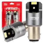 Amio LED CANBUS PRO seeria BAY15D P21/5W 4x3030 SMD Valge 12/24V -03585