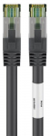 Goobay RJ45 (CAT 6A, 500 MHz) plaasterkaabel CAT 8.1 S/FTP toornaabaga, must, 7,5 meetrit
