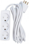 MicroConnect 3-way Danish Power Strip 3m Without ON/OFF Switch, with