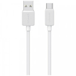 USAMS KY-seeria US-SJ693 3A USB-C ja USB-A vaheline 2 meetri pikkune valge kaabel