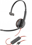 HP Blackwire 3210 Monaural USB-C Headset +USB-C/A Adapter