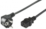 MicroConnect Power Cord CEE 7/7 - C19 0.5m Angled Schuko - C19
