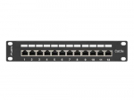 LANBERG Vahetuspaneel 12 porti 1U 10" cat.5E FTP varjestatud must