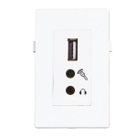 Garbot USB2.0+2x Mini Jack Module. White. 20cm