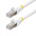StarTech.com 1,5m CAT6a Ethernet kabel - Valge - Madal hrgu, Zero Halogen (LSZH) - 10GbE 500MHz 100W PoE++ Snagless RJ-45 w/Strain Reliefs S/FTP vrguhenduskaabel