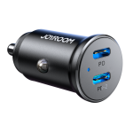 Joyroom JR-CCN06 30W 2x USB-C metallist mini-autolaadija - Must - OUTLET