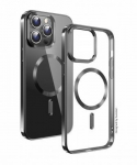Swissten Samsung Galaxy S25 5G jaoks lbipaistev elatiinkohtmetallkarbis