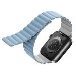 uniq pasek Revix Apple Watch Series 1/2/3/4/4/5/6/7/8/9/SE/SE2/Ultra/Ultra 2 42/44/45/49mm. Reversible Magnetic biay-niebieski/white-blue