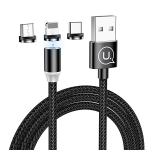 USAMS Magnetkaabel U-Sure 3-in-1 1m must (Lightning/microUSB/USB-C) SJ438USB01 (US-SJ438)