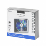 Vivanco CD/DVD jewel case must, 5 tk.