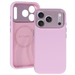 Liavec Silk Shield -kattega metallist kaameraraamiga iPhone 18 Pro/17 Pro jaoks, roosa
