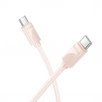 Hoco USB-C USB-C kaabel 3A 60W 1 m X114, roosa