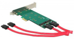 Delock PCIe x1 2x M.2 + madala profiiliga adapter