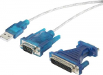 Renkforce RF-4222053 seerialikaabel Must 0,4 m USB Type-A DB-25