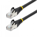 StarTech.com 3m CAT6a Ethernet kabel - Must - Madal Toitumine, Zero Halogen (LSZH) - 10GbE 500MHz 100W PoE++ Snagless RJ-45 w/Strain Reliefs S/FTP Vrguhenduskaabel