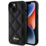 GUESS GUHCP15SPSQSQSK iPhone 15 / 14 / 13 6.1" tarny/must hardcase tikitud metallist logo