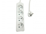 MicroConnect 4-way Power Strip French Type E, 3m White