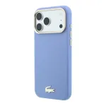 Lacoste PU nahast Champs Elysees Gold Logo MagSafe kaitsekast iPhone 18 Pro' jaoks, sinine