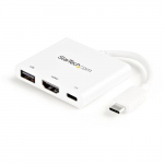 StarTech.com USB-C mitmeportne adapter HDMI-ga USB 3.0 port 60W PD valge