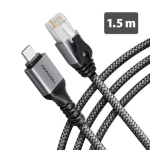 AXAGON ADE-CM15 USB-C Gigabit Ethernet adapter integreeritud CAT6 RJ-45 vievljundiga (1,5 m)