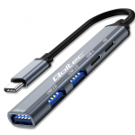 Qoltec HUB adapter USB C 3.1 5in1, USB C PD, USB C