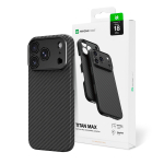 AmazingThing Titan Max -sootese enough iPhone 18 Pro jaoks, valmistatud aramiidist, kaamerakaitse ja MagSafe-hilduslik Must