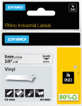 DYMO Rhino Industrial vinlteip 9 mm x 5,5 m must valgel (18443)
