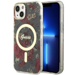 GUESS GUHMP14MHCFWSA iPhone 14 Plus / 15 Plus 6.7" zielony/khaki vrvi kvakott Flower MagSafe