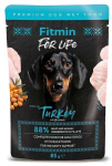 FITMIN For life koera sachetid tiskasvanute koertele, fileetid