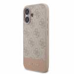 GUESS PU 4G Stripe Case iPhone'i 17 jaoks / Roosa