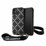 Karl Lagerfeld KLHCN61SAKLMBSK iPhone 11 / Xr 6.1" tarny/must kvakaaneline korpus Monogram Losange Saffiano