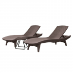 Keter Sun loungers Pacific set of 2 pcs. + table brown 29201591590